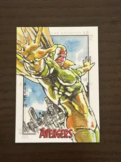 Rittenhouse The Avengers Sketch Card Vision by Buset - Image 1