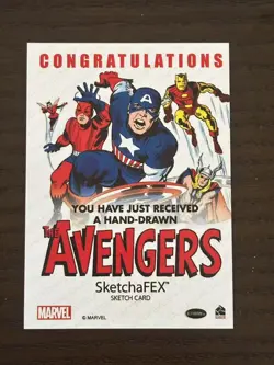 Rittenhouse The Avengers Sketch Card Vision by Buset - Image 2