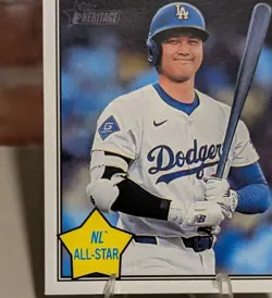 2026 Topps Heritage #290 Shohei Ohtani All Star Icon Variation Dodgers SP - Image 2