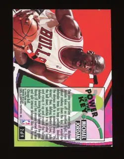 1993-94 Fleer Ultra Power in the Key #2 MICHAEL JORDAN EX/EXMT - Image 5