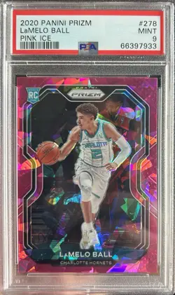 2020 Prizm LaMelo Ball Rookie Pink Ice #278 Hornets PSA 9 Mint 💎🔥 - Image 1