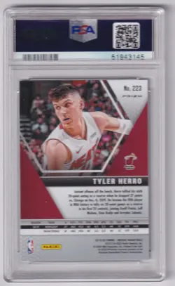 2019-20 Panini Mosaic Silver Prizm Tyler Herro Rookie PSA 9 Miami Heat #223 - Image 2