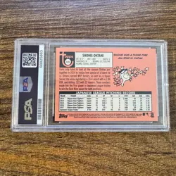 2018 Topps Heritage Shohei Ohtani Base Rookie #600 LA Angels RC PSA 9 MINT - Image 2