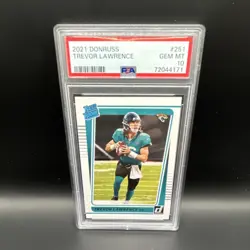 2021 Panini Donruss Rated Rookie Trevor Lawrence #251 PSA 10 Jaguars - Image 1