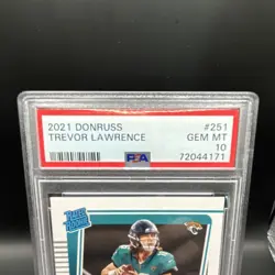 2021 Panini Donruss Rated Rookie Trevor Lawrence #251 PSA 10 Jaguars - Image 2
