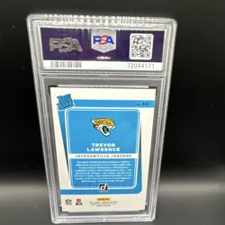 2021 Panini Donruss Rated Rookie Trevor Lawrence #251 PSA 10 Jaguars - Image 4