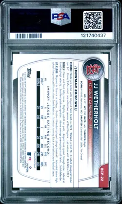 2025 Bowman Chrome JJ WETHERHOLT 1st Rookie X-Fractor PSA 10 🔥 #BCP22 HOT!!! - Image 2