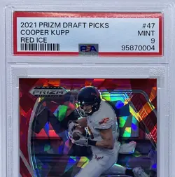 Cooper Kupp PSA 9 -2021 Panini Prizm DP ‘Red Ice Prizm’ - Seahawks, Rams, Routes - Image 2
