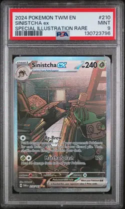 Sinistcha Ex Special Illustration Rare Pokemon Twilight Masquerade 210/167 PSA 9 - Image 1