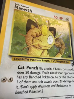 Meowth 10/53 Black WOTC Star Promo Holo Gameboy Exclusive Pokemon TCG NM - Image 2