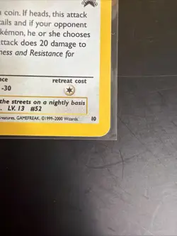 Meowth 10/53 Black WOTC Star Promo Holo Gameboy Exclusive Pokemon TCG NM - Image 5