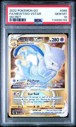 2022 Pokemon Go Mewtwo VSTAR #086 PSA 10 - Image 1