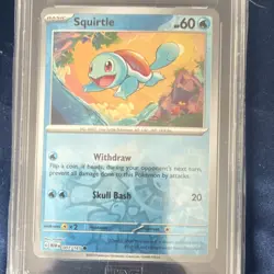 Squirtle TAG 8 Reverse Holo Pokemon TCG Scarlet & Violet 151 #007/165 2023 - Image 2