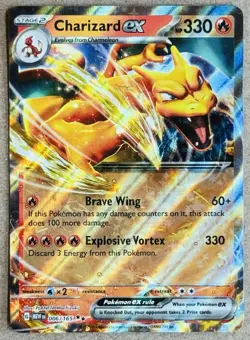 POKEMON TCG SCARLET & VIOLET 151 CHARIZARD EX DOUBLE RARE HOLO 006/165 NM+ - Image 1