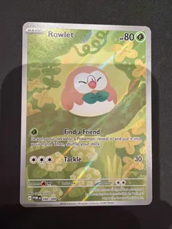 Pokemon Rowlet Illustration Rare Full Art Near Mint Perfect Order 090/088 - Image 1