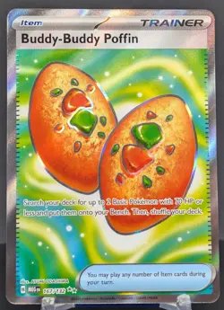 Pokemon Buddy-Buddy Poffin #167/132 English Mega Evolution Ultra Rare Full Art - Image 1