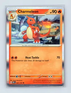 Charmeleon 027/197 Uncommon Obsidian Flames Pokemon Reverse Holo Lightly Played - Image 1