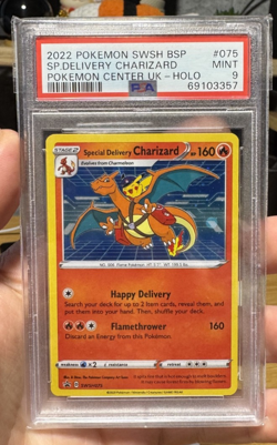 2022 POKEMON SWSH BSP SPECIAL DELIVERY CHARIZARD POKEMON CENTRE UK - HOLO PSA 9 - Image 1