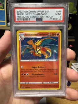 2022 POKEMON SWSH BSP SPECIAL DELIVERY CHARIZARD POKEMON CENTRE UK - HOLO PSA 9 - Image 2
