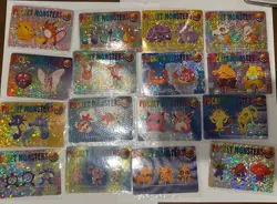 1996 Nintendo Pokemon Pocket Monsters Japanese Vending Sticker Holo Prism 25 LOT - Image 2