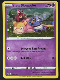2021 Galarian Slowpoke SWSH126 Evolving Skies Pokemon Black Star 🌀💫 SWIRL NM - Image 2