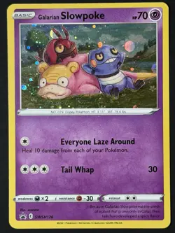 2021 Galarian Slowpoke SWSH126 Evolving Skies Pokemon Black Star 🌀💫 SWIRL NM - Image 5