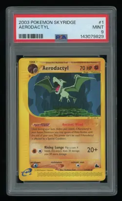 2003 Pokemon Skyridge Aerodactyl 1/144 PSA 9 Mint Rare Non-Holo Vintage WOTC TCG - Image 1