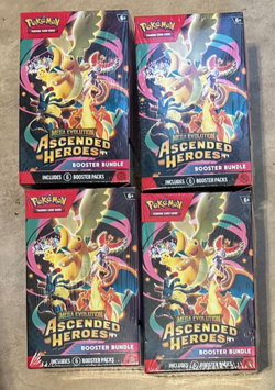 LOT 4 Pokemon Mega Evolution Ascended Heroes Booster Bundle Box NEW Facto Sealed - Image 1