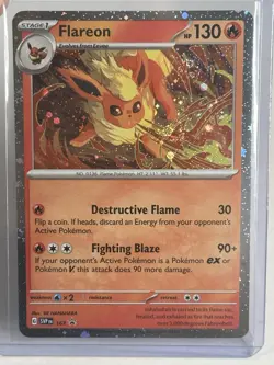 Flareon SVP 167 (Cosmos Holo) Black Star Promo Prismatic Evolutions Pokemon - Image 1