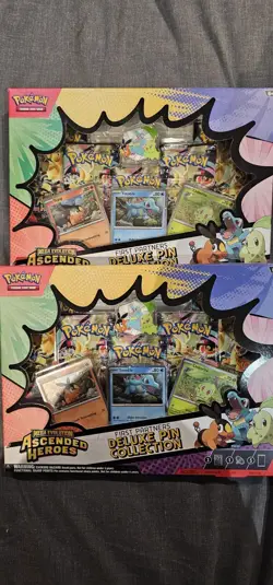 Pokemon TCG Ascended Heroes Deluxe Pin Collection New Sealed x2 - Image 1
