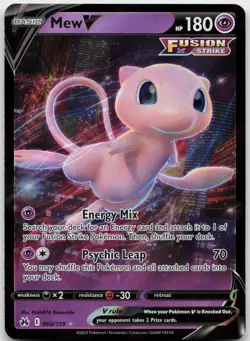 Mew V 060/159 Holo V Rare Crown Zenith Pokemon Near Mint - Image 1