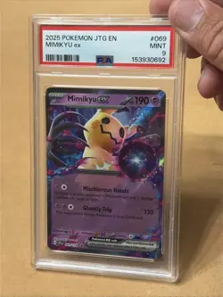 2025 POKEMON JTG EN-JOURNEY TOGETHER #069 MIMIKYU EX PSA 9 - Image 2