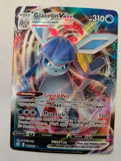 GLACEON VMAX 041/203 HOLO VMAX RARE EVOLVING SKIES POKEMON NM/M - Image 1