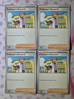 Pokemon Professor’s Research (Oak)- 122/131 ×4 - Prismatic Evolutions - Playset - Image 1