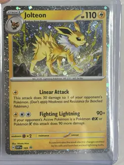 Pokemon TCG Prismatic Evolutions Jolteon SVP 169 COSMOS HOLO PROMO Near Mint - Image 1