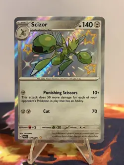 Pokemon TCG Scizor Holo Shiny Rare SV: Paldean Fates 191/091 NM - Image 1