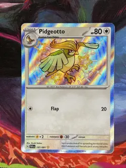 Pokemon TCG Pidgeotto 197/091 Paldean Fates Shiny Rare Near Mint NM/Mint - Image 1
