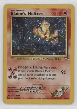 Blaine's Moltres Holo Pokemon Gym Heroes #1 2000 - Image 1