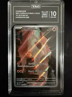 TAG 10 Charmander 168/165 Pokemon SV: 151 Illustration Rare - Image 1
