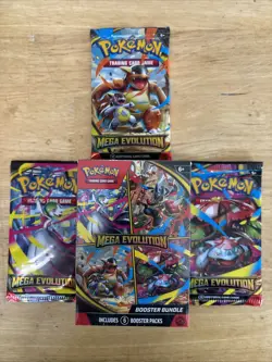 Pokemon Mega Evolution Booster Bundle Box 2025 with 3 Additional Packs - Image 1