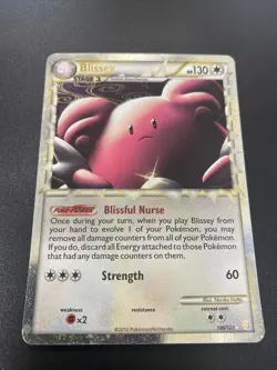 Pokemon TCG Blissey Prime Heartgold Soulsilver 106/123 LP/MP - Image 1
