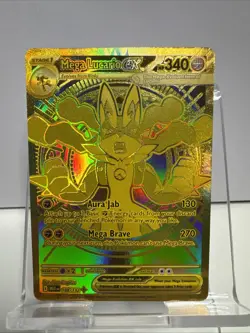 Mega Lucario ex 188/132 Pokemon Mega Evolution Gold Holo - NM - Image 1