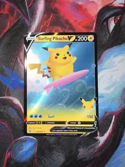 Pokemon Surfing Pikachu V Celebrations #008/025 NM - Image 2