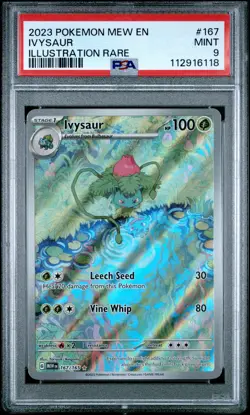 2023 POKEMON MEW EN-151 ILLUSTRATION RARE #167 IVYSAUR PSA 9 - Image 1