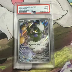 2025 Pokemon SVP Tornadus #210 Black Star Promo PSA 9 – White Flare ETB - Image 1