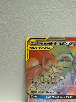 [NM] Pokemon Lucario & Melmetal GX Secret Rare Holo SM -Unbroken Bonds 224/214 - Image 2