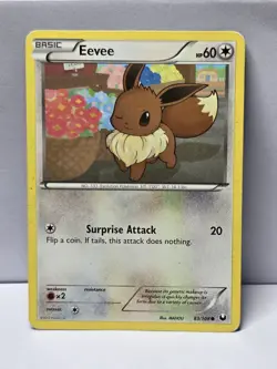 Eevee 83/108 Pokemon TCG Black & White Dark Explorers Common Light Play LP - Image 1