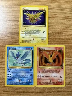Articuno #17/62, Moltres #27/62, and Zapdos #30/62 Pokemon TCG Fossil Lot - Image 1