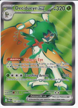Decidueye ex 100/088 Holo Ultra Rare Perfect Order Pokemon Holo Near Mint - Image 1