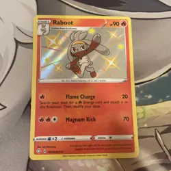 Raboot SV016/SV122 - Shining Fates: Shiny Vault - Holo Rare - Pokemon 2021 - NM - Image 3